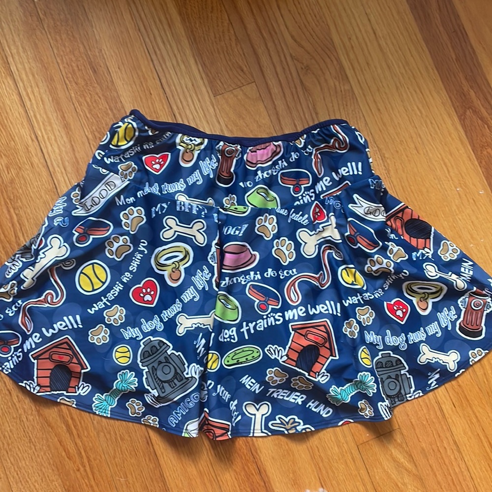 Sparkle Skirts Running Skort Dog Print Size Medium